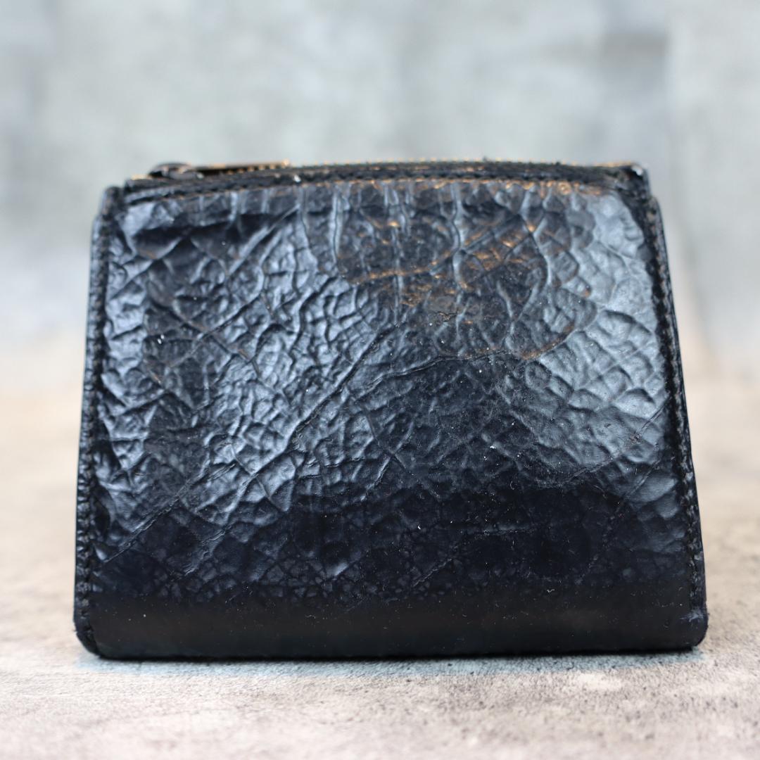 Maison Margiela 二つ折り 財布 レザー ブラック ユニセックス
