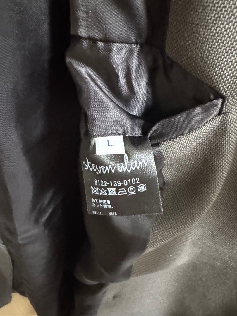 ダークグレー ダブルブレスト テーラードジャケット スティーブン アラン