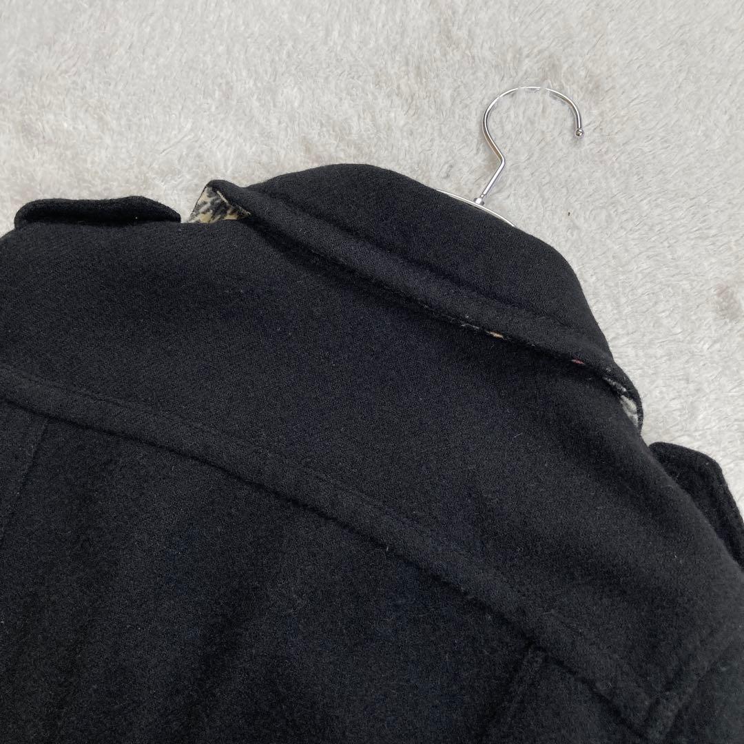 BURBERRY BLUE LABEL　ナポレオンジャケット　ノバチェック　黒