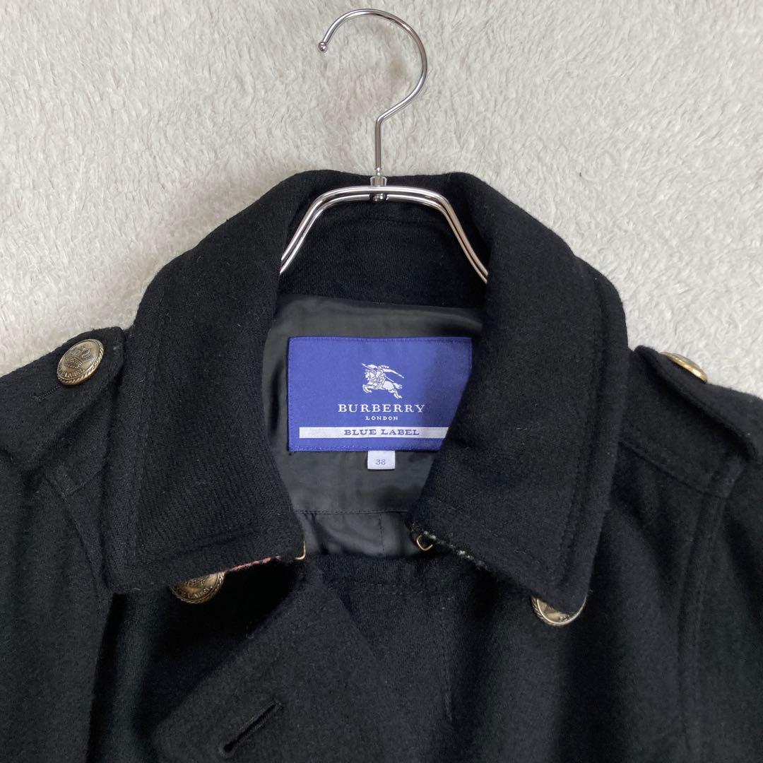 BURBERRY BLUE LABEL　ナポレオンジャケット　ノバチェック　黒