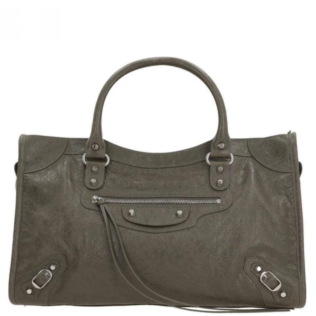 【美品】BALENCIAGA city バッグ グレー
