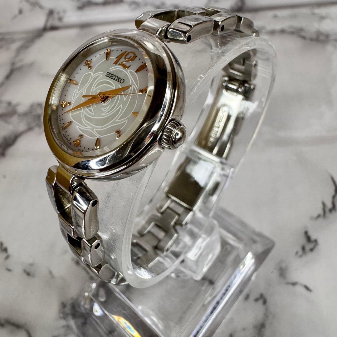 【SEIKO】　LUKIA レディース 腕時計 ローズ シェル ソーラー