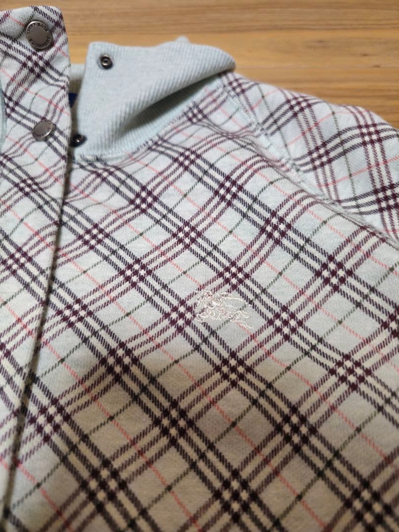 希少淡い水色BURBERRY ブルーレーベル ノバチェック フルジップジャケット