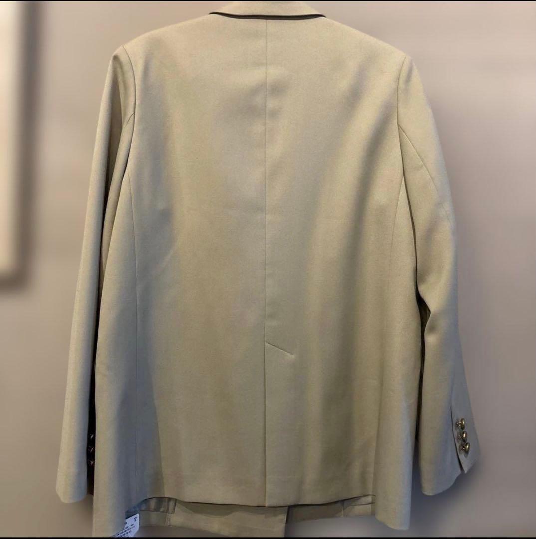 ノーブル　3.4万　新品タグ付　トリコチンピークドラペルジャケット　グリーンB