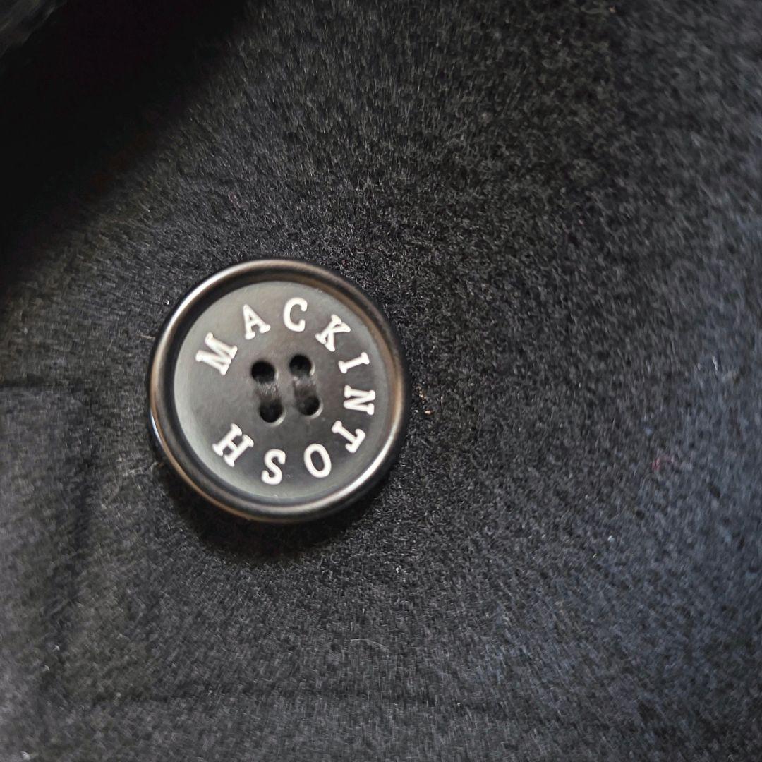 マッキントッシュ ロズリー ピュアラムビーバーステンカラーコート ブラック 38