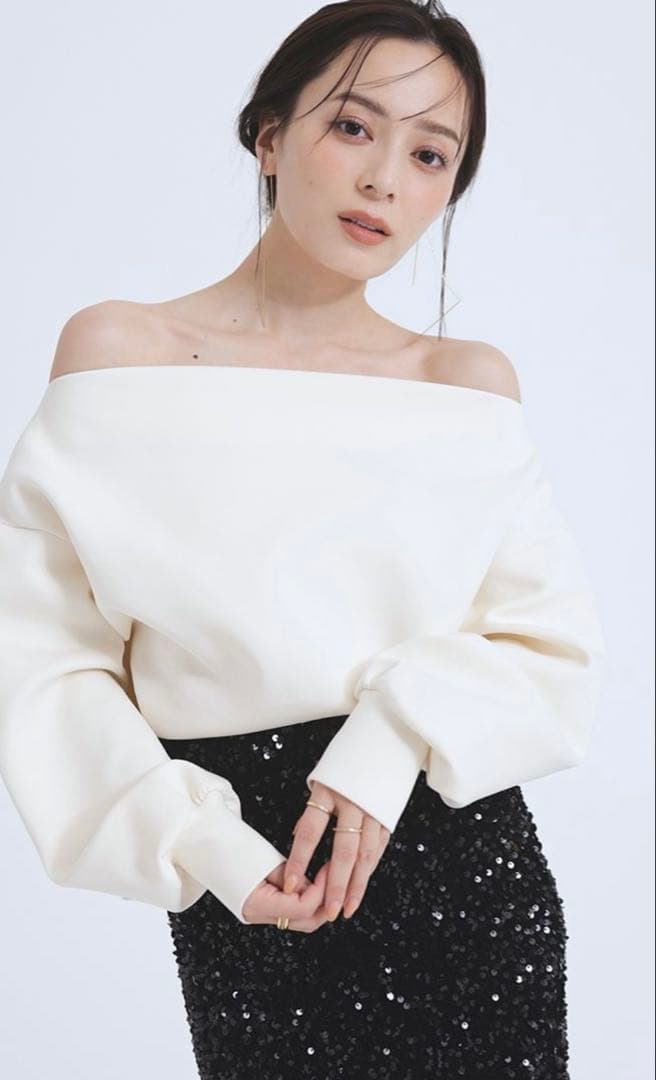 フォルムスウェットトップス　anuans