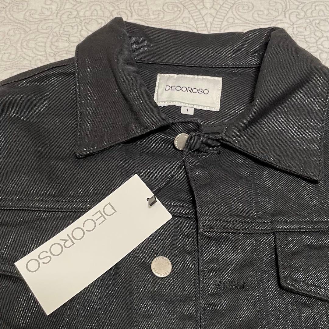 DECOROSO デニムジャケット コーティングブラック