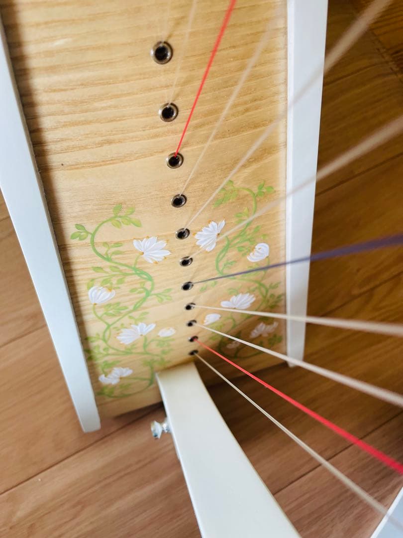 おとつぶハープ17弦　メープル　ホワイト