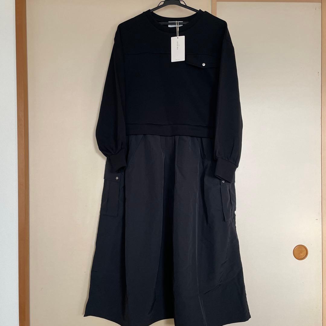 カジュアル ブラック ワンピース