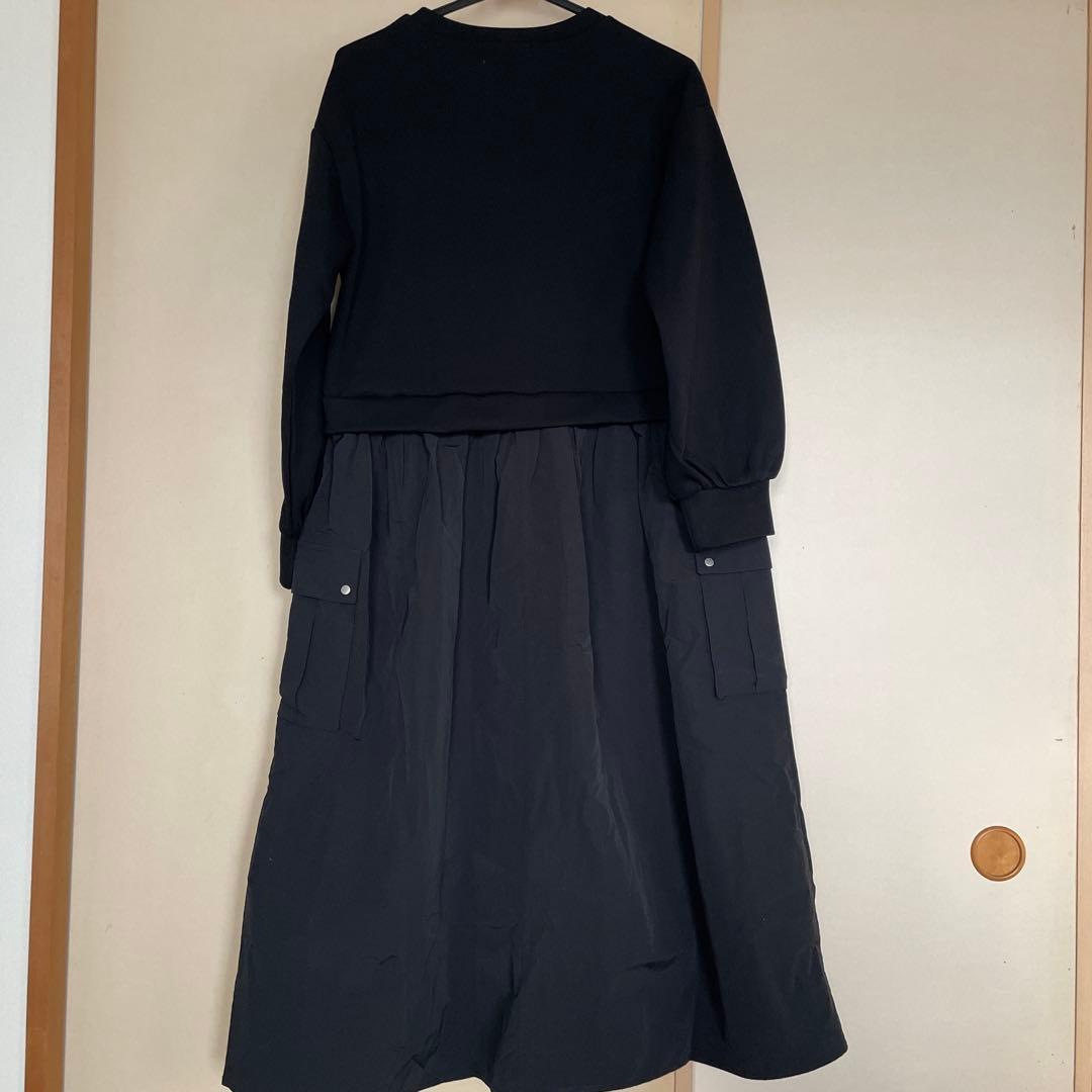 カジュアル ブラック ワンピース