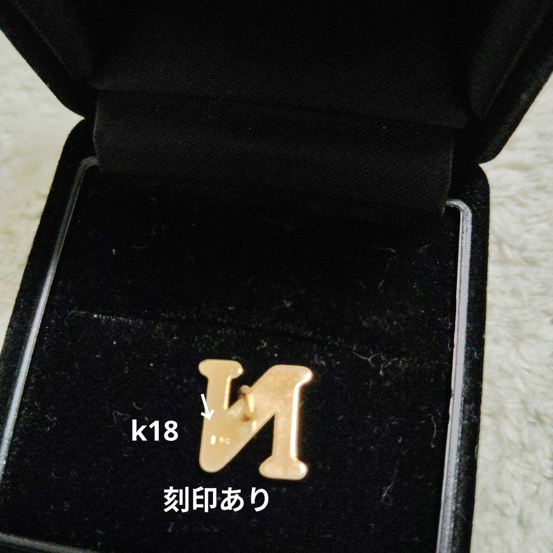 K18 イニシャル ネクタイピン