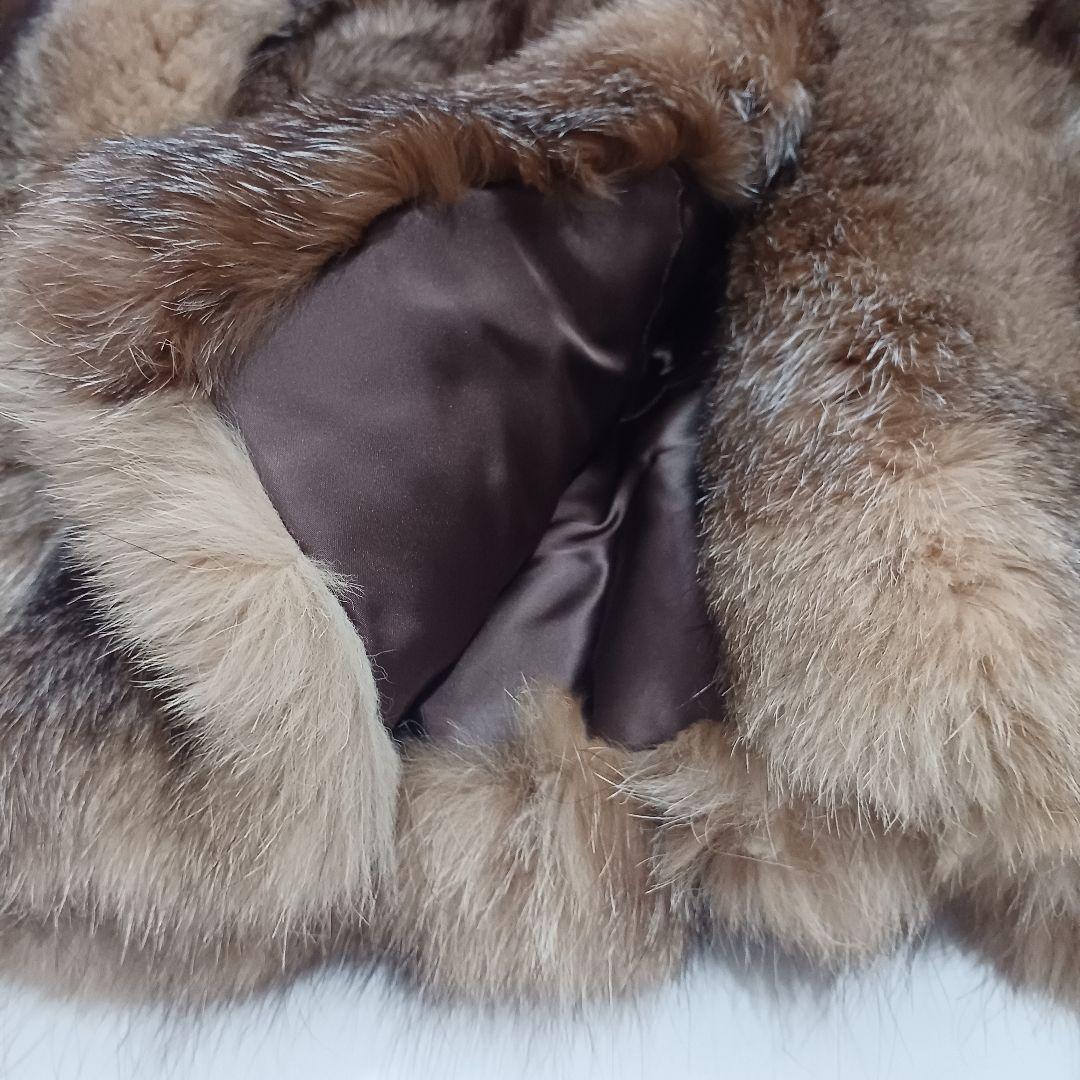 SAGA FOX サガフォックス ファーコート 毛皮 肉厚 13号 ブラウン系