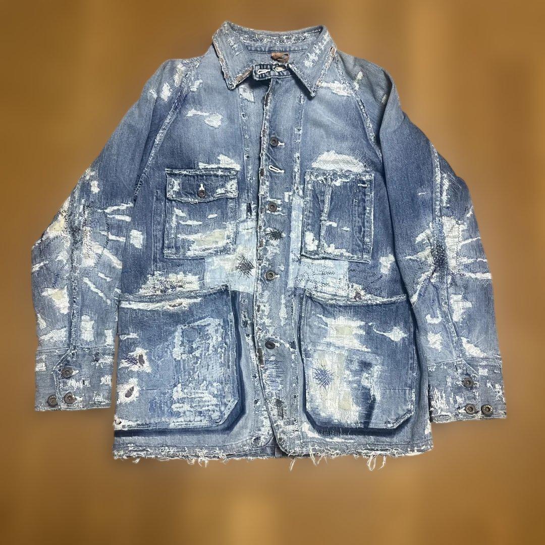 【希少】【美品】Kapital　Kountry　BORO　デニム　カバーオール③