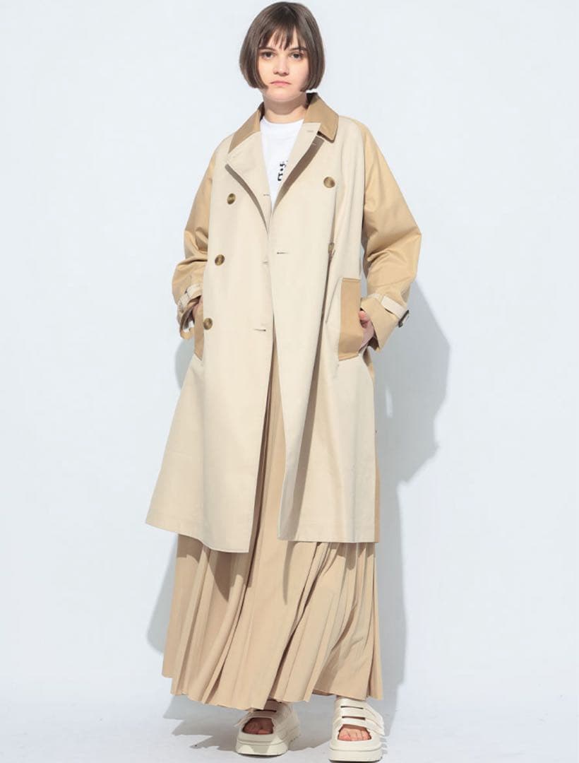 Weekend MaxMara 2wayリバーシブルテクニカルトレンチ 38