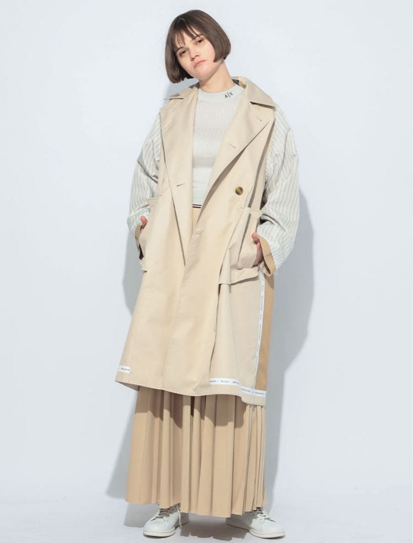 Weekend MaxMara 2wayリバーシブルテクニカルトレンチ 38