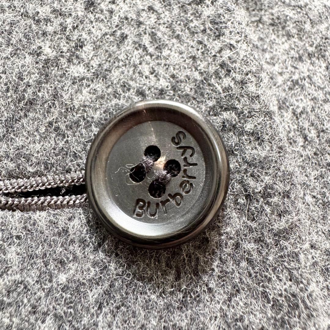 【美品】BURBERRY バーバリー リバーコート ロング フード グレー