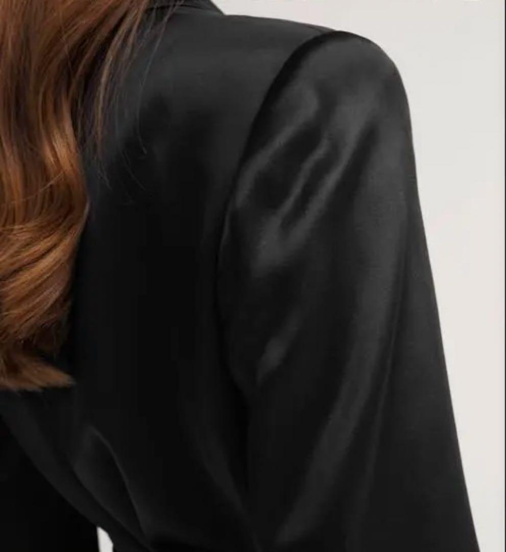 LILYSILK ブラック着心地良い シルク アルピナ ブレザー