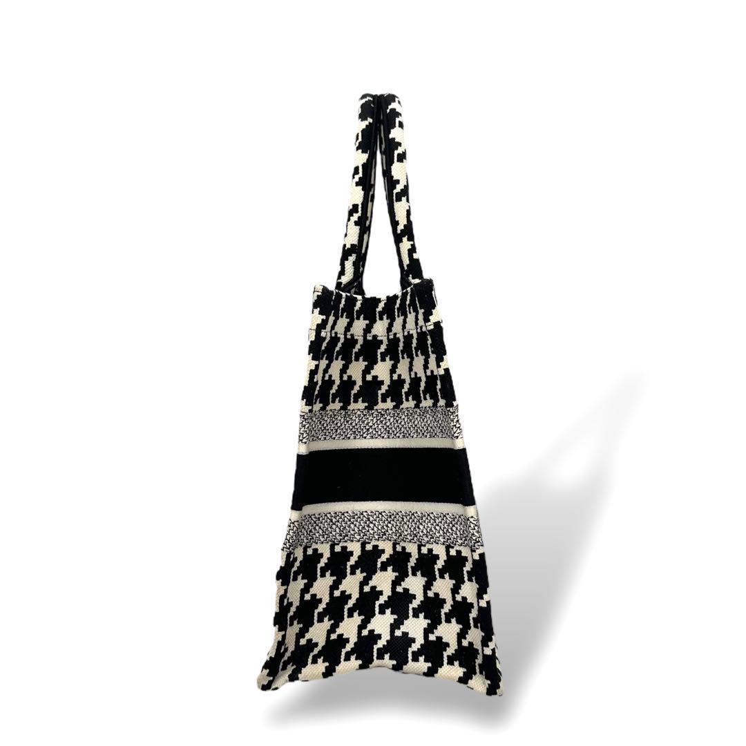 [新品同様] クリスチャン ディオール ブックトート ミディアム 千鳥柄