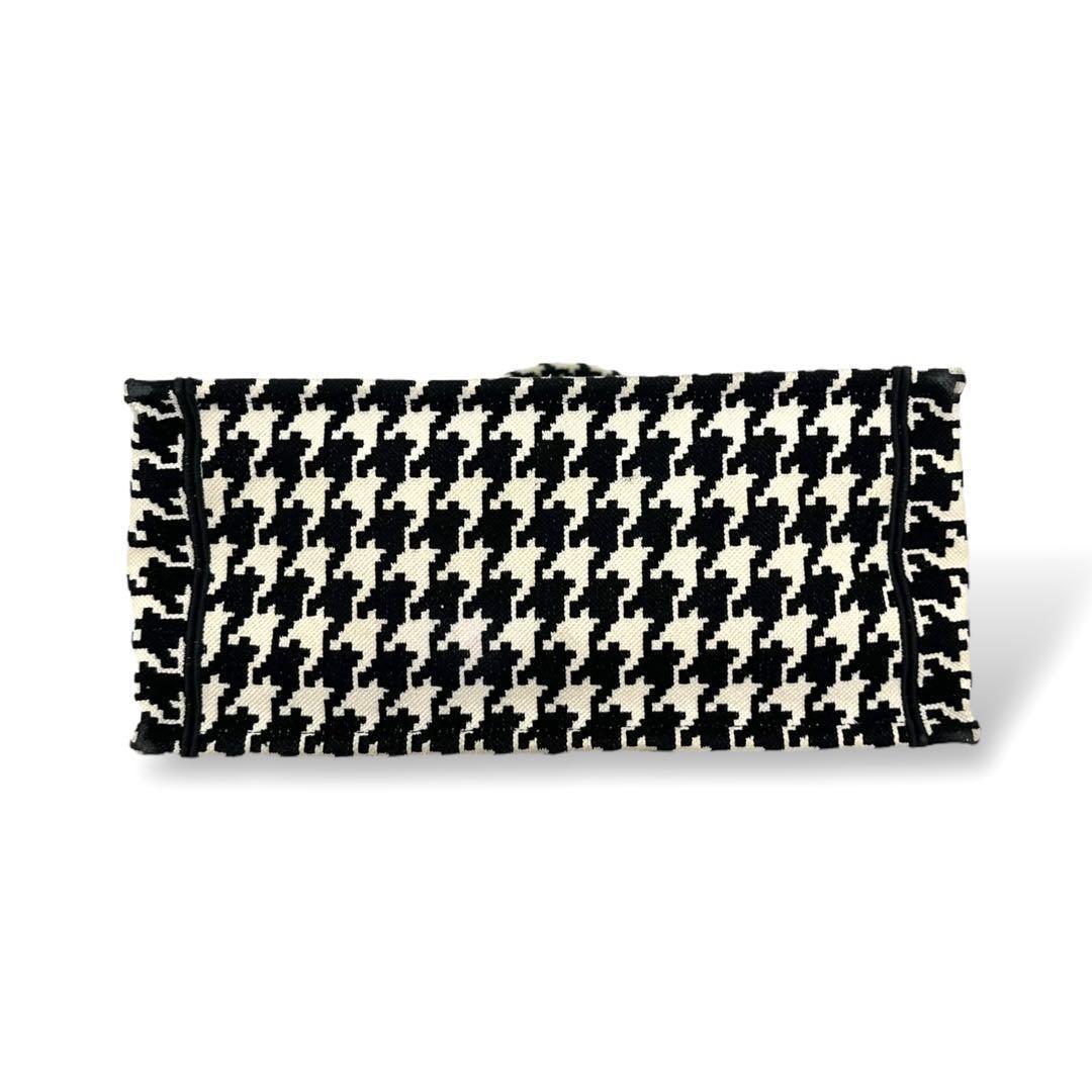 [新品同様] クリスチャン ディオール ブックトート ミディアム 千鳥柄