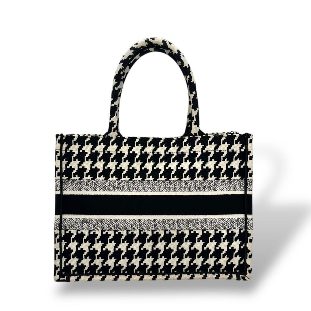 [新品同様] クリスチャン ディオール ブックトート ミディアム 千鳥柄