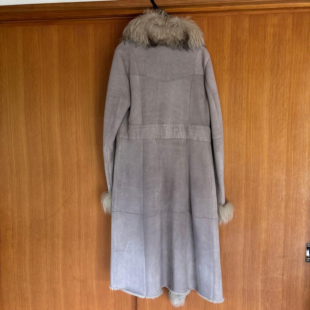 DAMA グレー ムートン　シルバーフォックスロングコート　Mサイズ