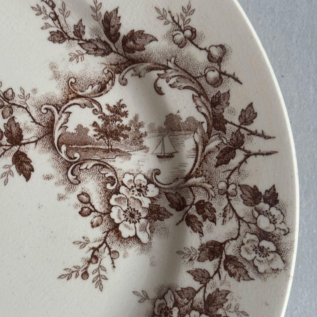 フランスアンティーク ショワジールロワ POMPADOUR ディナープレートC