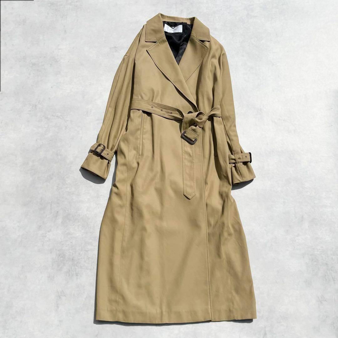 ♡ほぼ未使用　 アドーア コットンツイルロングコート 定価9万　キャメル