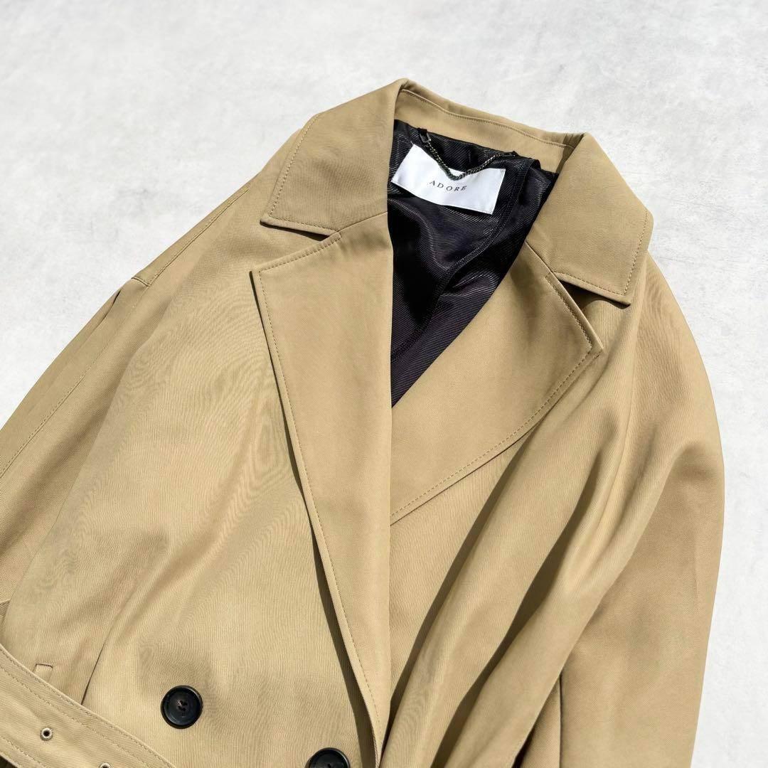 ♡ほぼ未使用　 アドーア コットンツイルロングコート 定価9万　キャメル