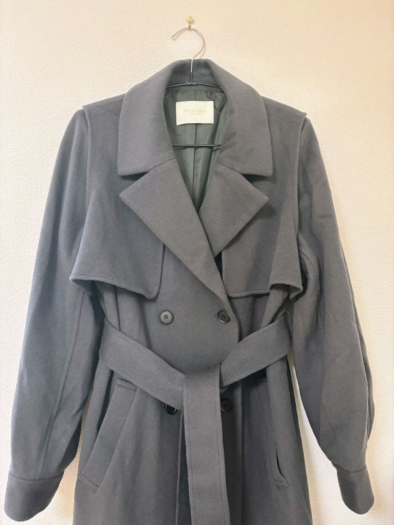 【パブリックトウキョウ】オーバーヨークコート　チャコールグレー