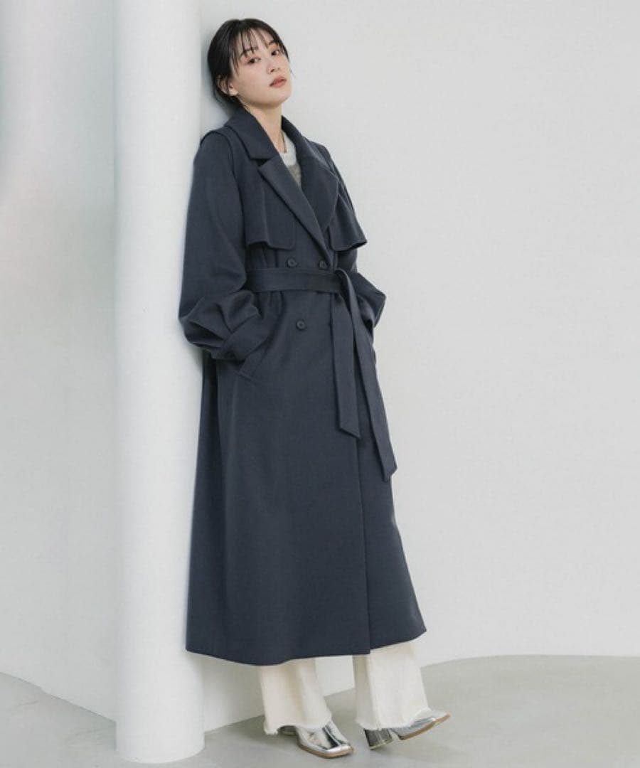【パブリックトウキョウ】オーバーヨークコート　チャコールグレー