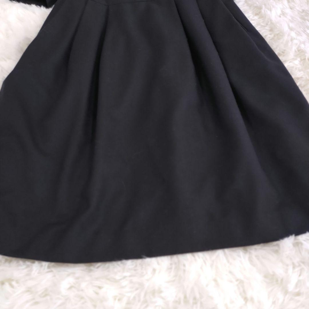 マーガレットハウエル フランネルワンピース ウール ブラック Ⅰ