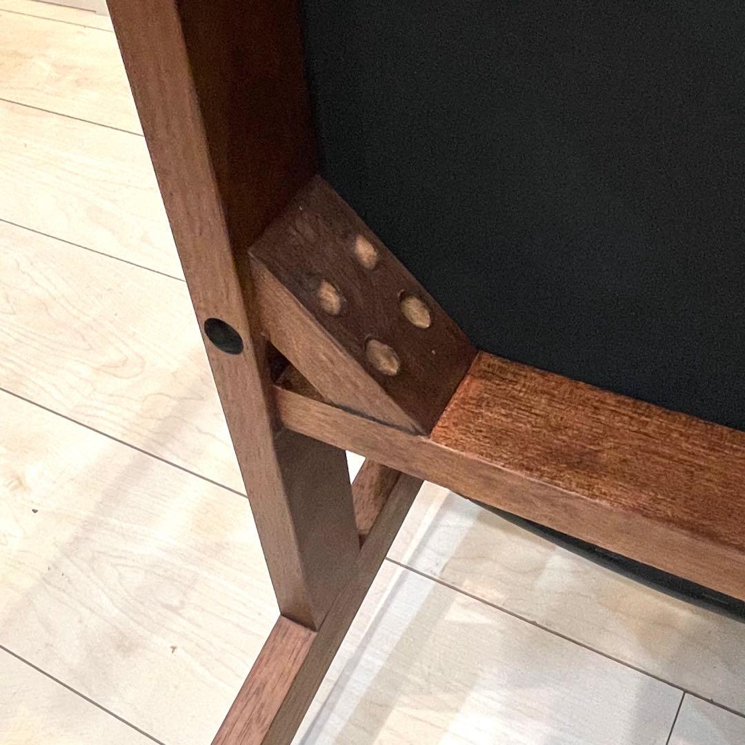 【美品】ACTUS リレート ダイニングチェア 本革 アームチェア 天然木 北欧