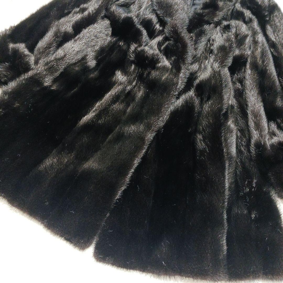 ✨極美品✨トーホーミンク TIGUE ミンクコート 黒 11