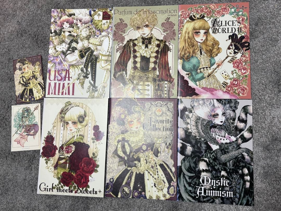 画集　6冊セット、ポストカード付き