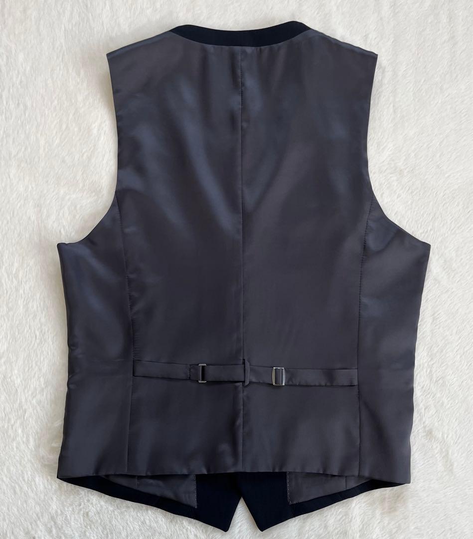 【希少】2WAYストレッチ　スーツ　セットアップ　スリーピーススーツ ストライプ