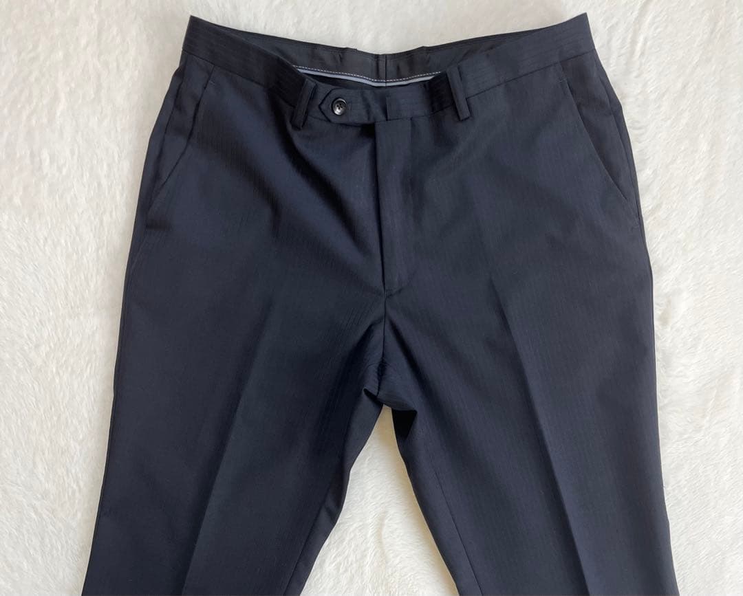 【希少】2WAYストレッチ　スーツ　セットアップ　スリーピーススーツ ストライプ