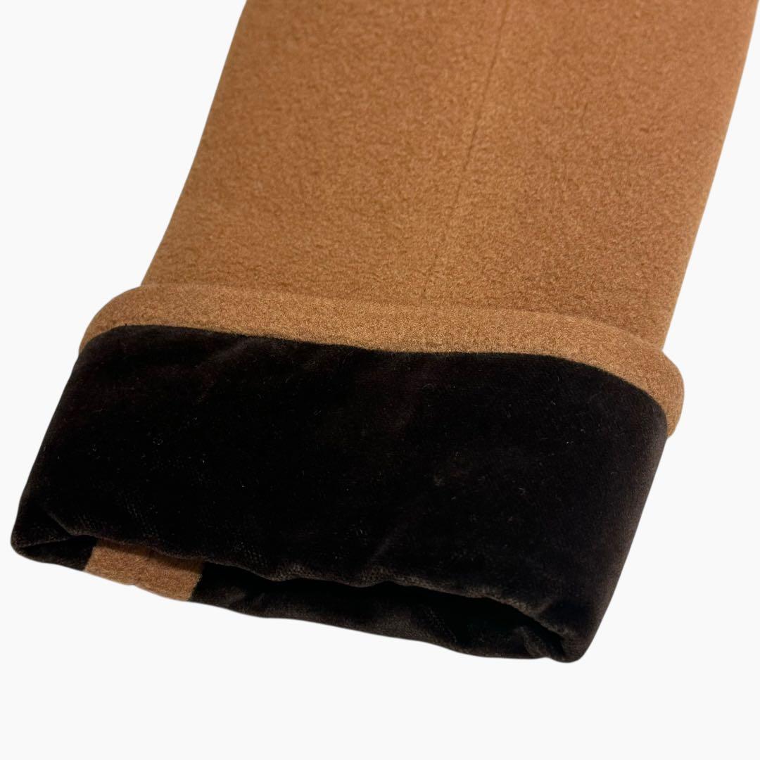 【美品】イヴサンローラン ダブルブレスト ウールコート 別珍ベロア切替