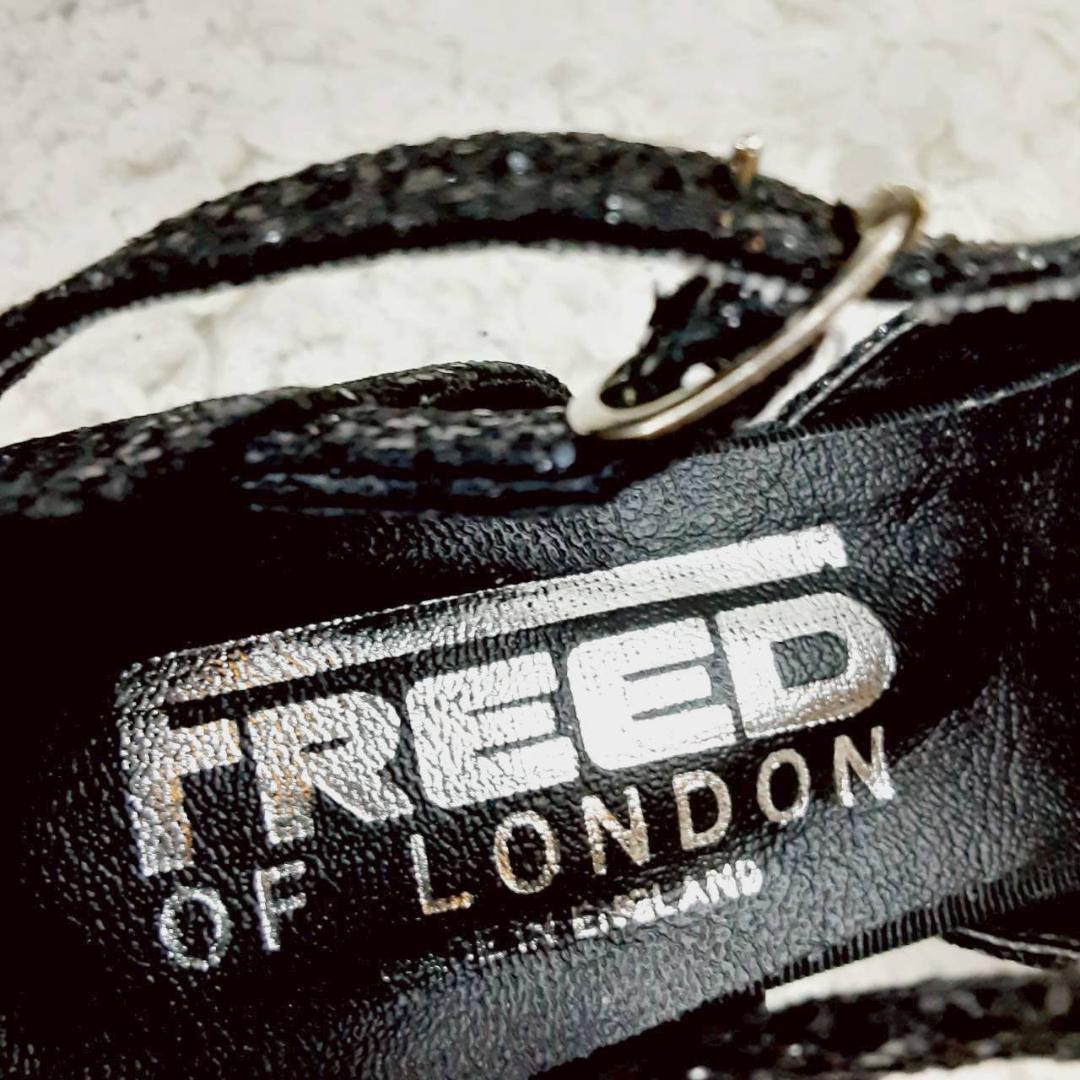未使用級24.5㎝◎FREED OF LONDON 社交ダンスシューズ サンダル