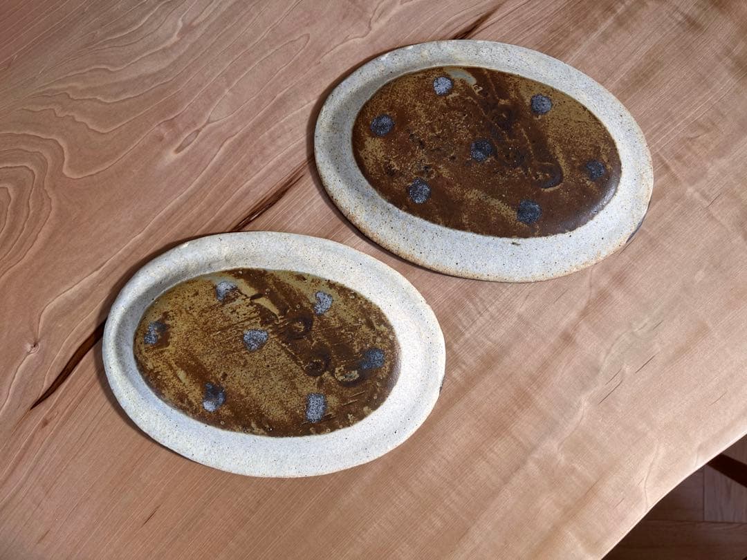 額賀章夫　オーバル皿　2枚セット