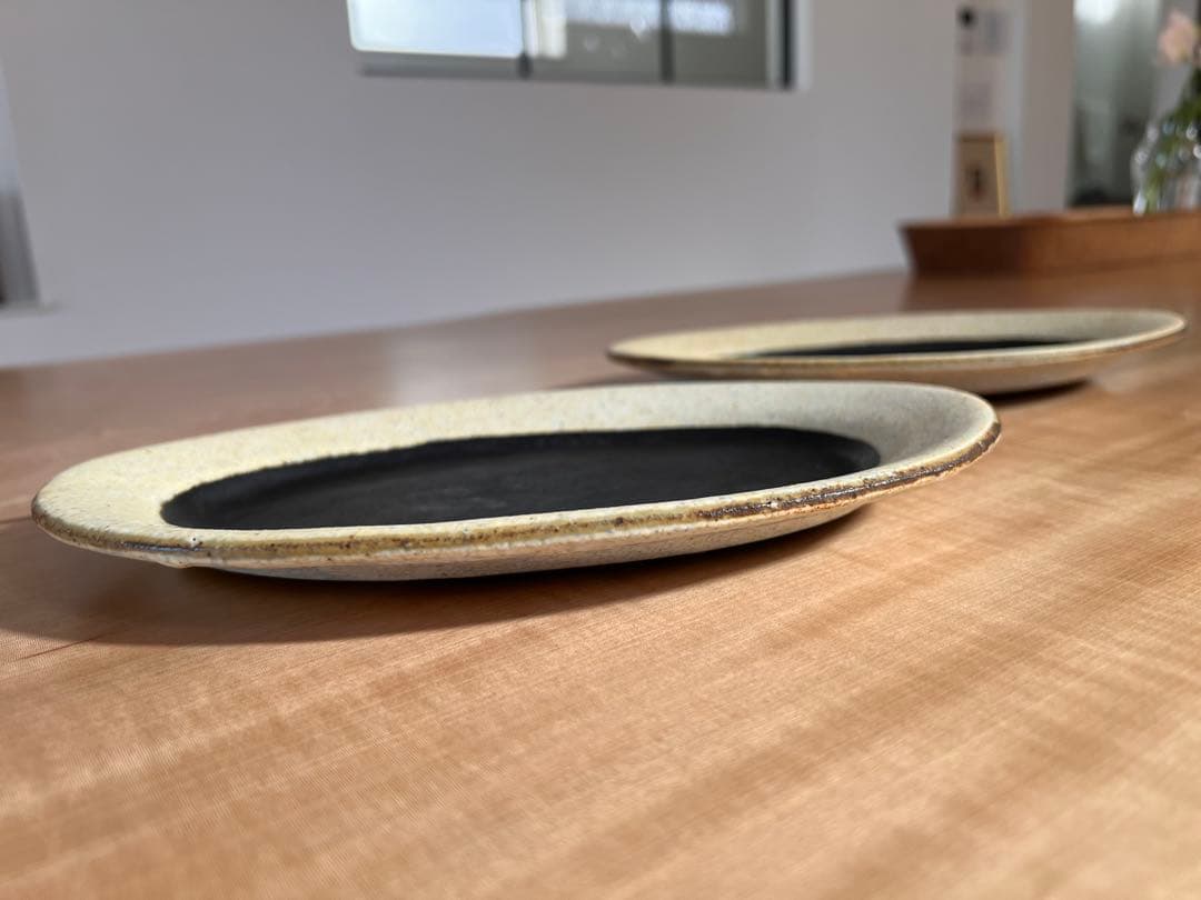 額賀章夫　オーバル皿　2枚セット