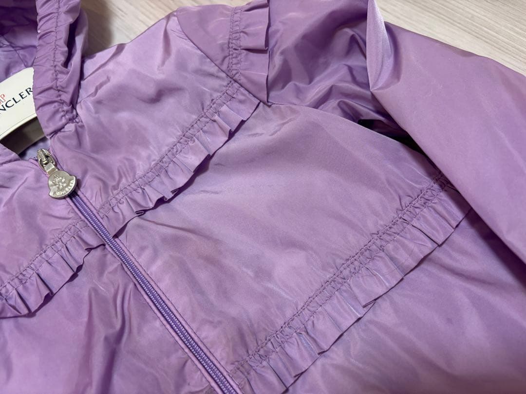 モンクレール キッズ フリル ジャケット 2A 100 110 パープル