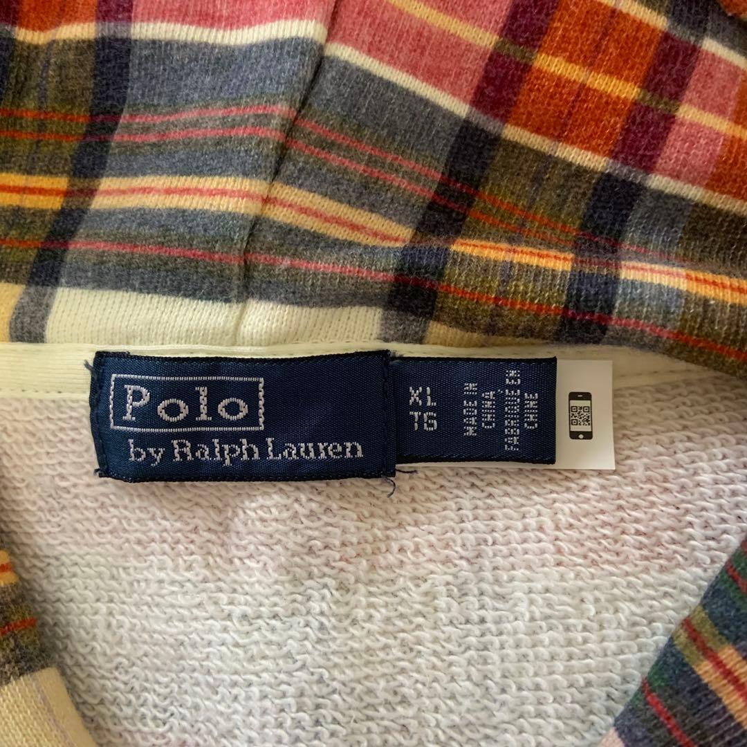 【正規品】ポロラルフローレン⭐️パーカー　コットン　チェック柄　XL