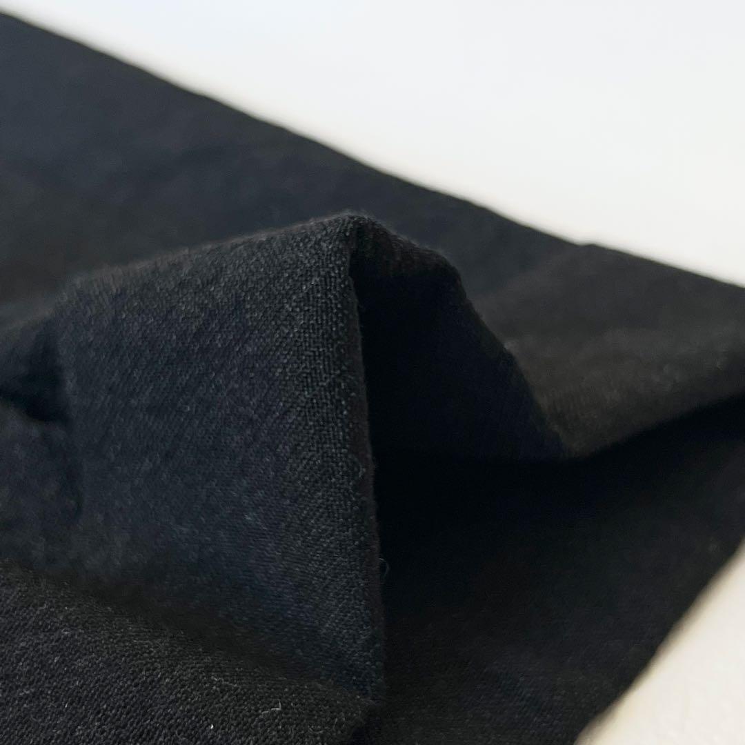 3223【美品】コモリ　ウール2タックパンツ　スラックス 21SS 黒　XL