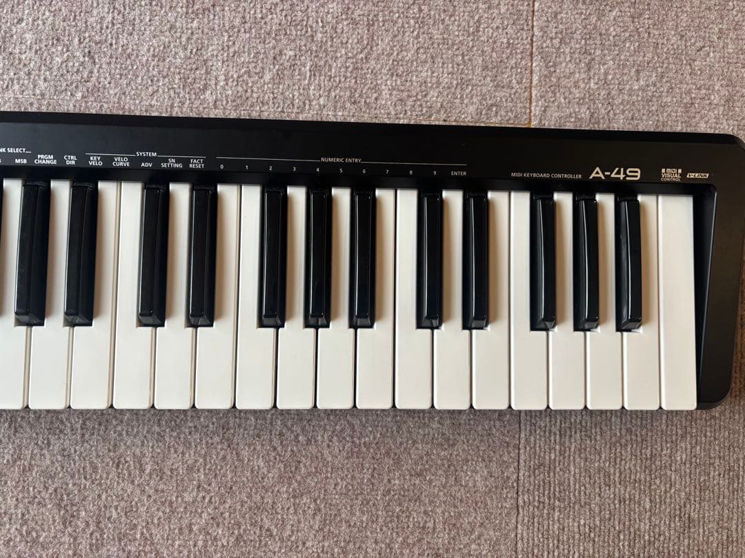 Roland A-49 BK (A49) MIDIキーボード 49鍵　説明書付き