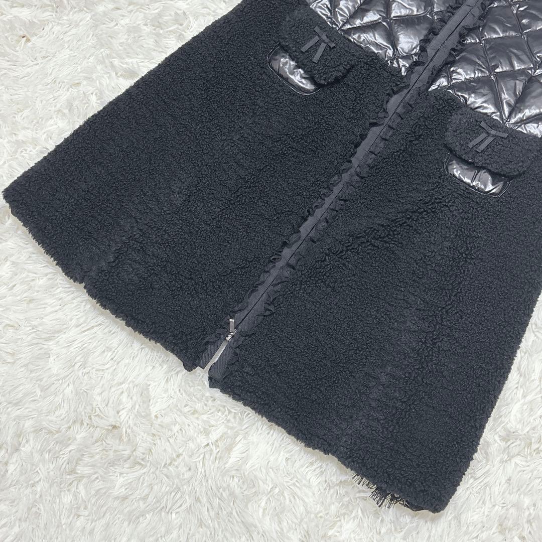 スーパービューティー　ダウンロングジレ ダウンベスト　ボア　レース　切り替え40