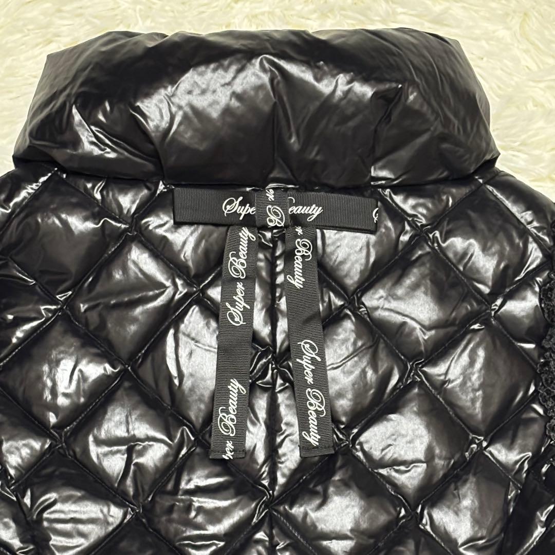 スーパービューティー　ダウンロングジレ ダウンベスト　ボア　レース　切り替え40