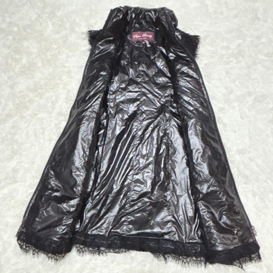 スーパービューティー　ダウンロングジレ ダウンベスト　ボア　レース　切り替え40