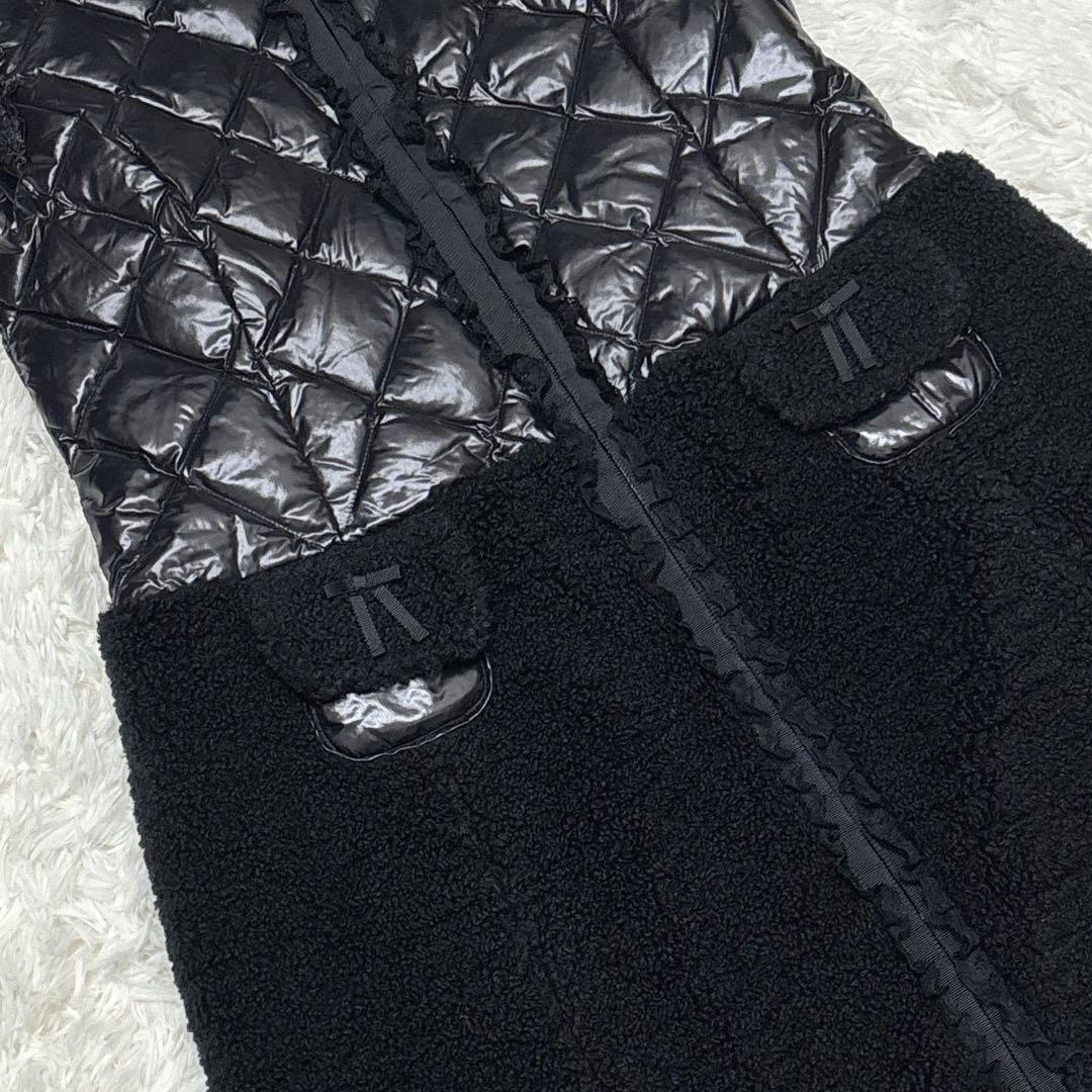 スーパービューティー　ダウンロングジレ ダウンベスト　ボア　レース　切り替え40