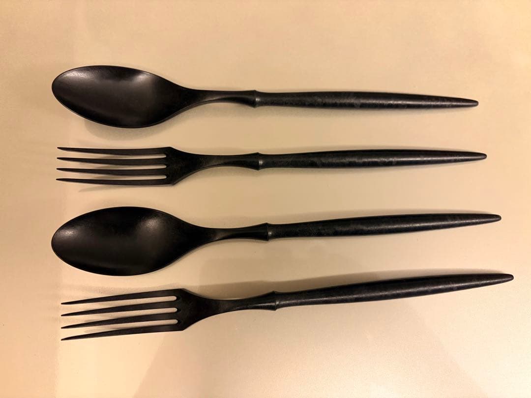 天音むさん専用！黒系➕青系ARAS 大皿斜め小鉢 カトラリー 2ずつ✖️2ペア