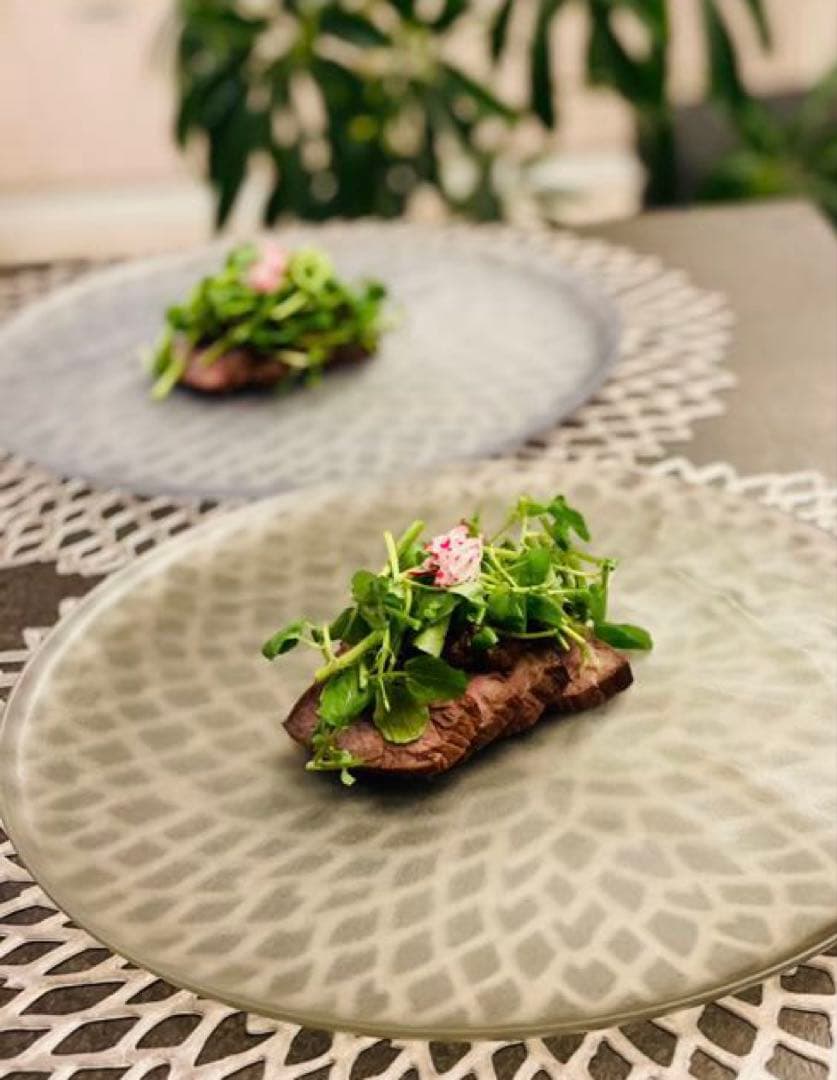 天音むさん専用！黒系➕青系ARAS 大皿斜め小鉢 カトラリー 2ずつ✖️2ペア